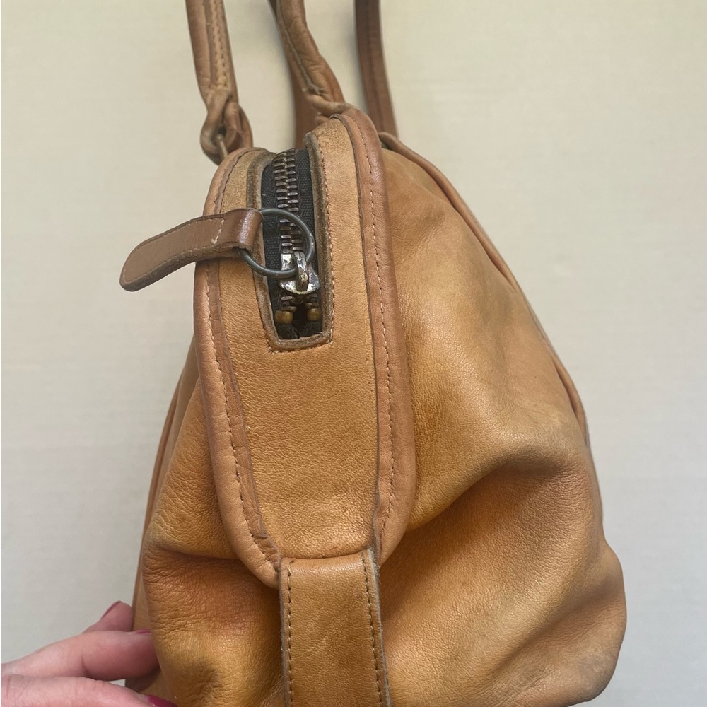 VTG 80s 90s COACH Satchel Purse Handbag Tan Leather Dr Bag 5731 Distressed - Picture 4 of 10